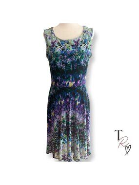 Cynthia Rowley Floral Sleeveless Fit & Flare Twirl Dress Fits Like a Medium